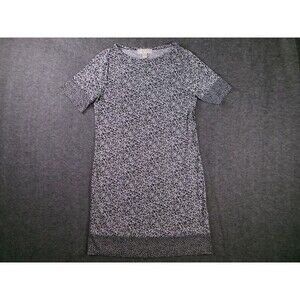 Michael Kors Dress Womens S Black White Floral Short Sleeve Sheath Stretch